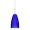 Besa Lighting Riva 9 Cord Pendant, Cobalt Blue Matte, Satin Nickel Finish, 1x75W Incandescent 1JT-1511CM-SN - alternate 1